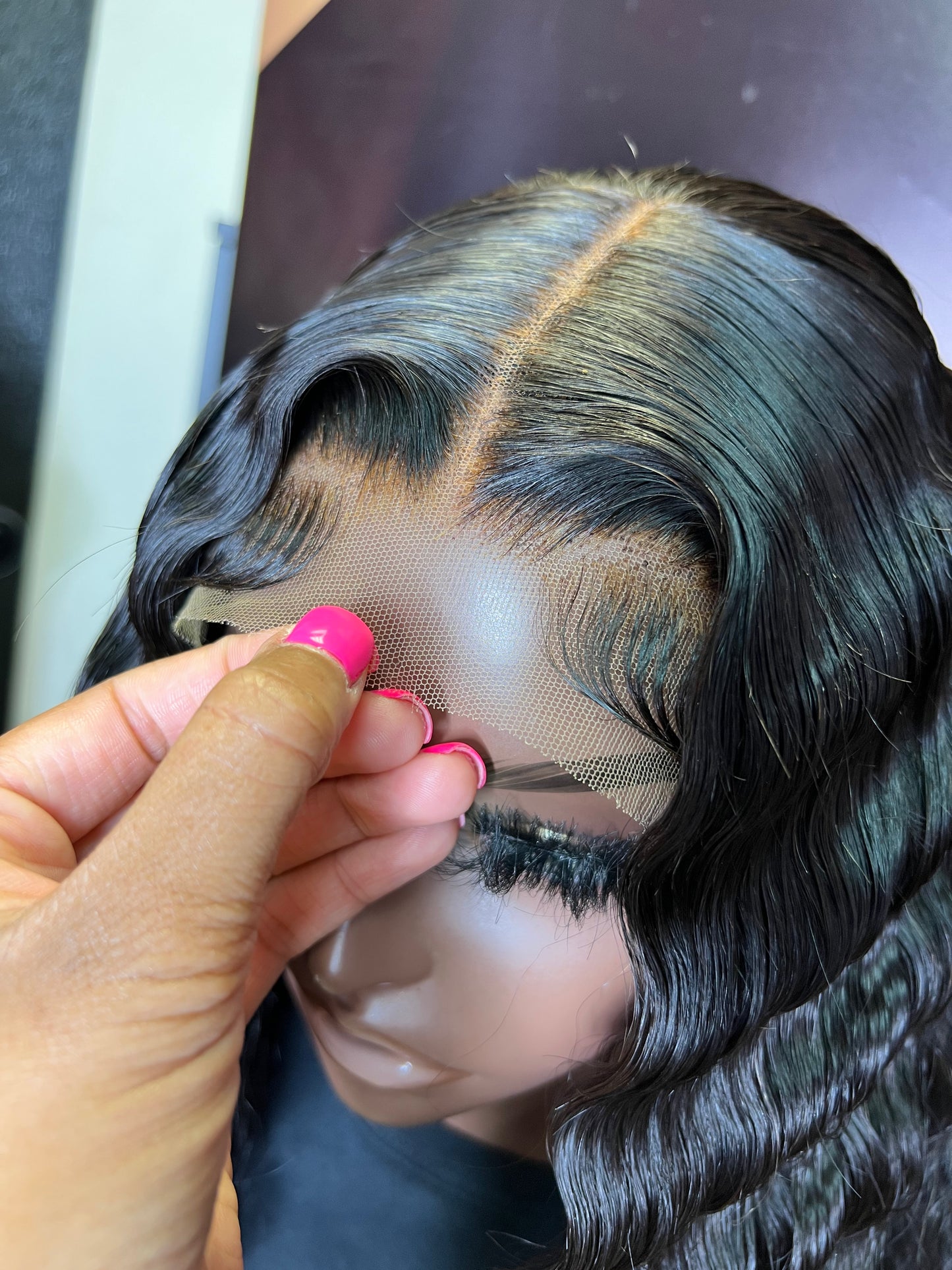 GLUELESS HD 5X5 CLOSURE CRIMPED NATURAL BLACK WIG