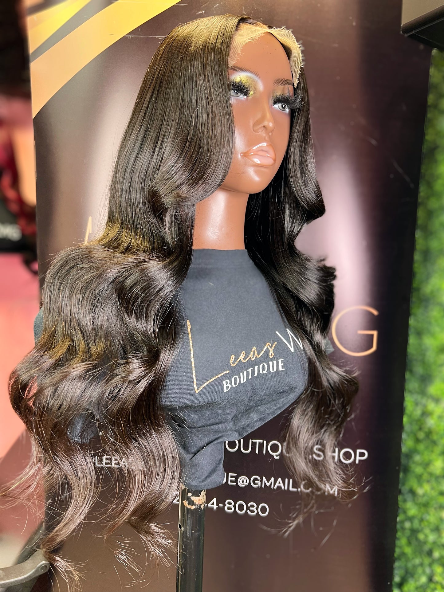 GLUELESS HD 5X5 CLOSURE WIG 22 INCH NATURAL BLACK