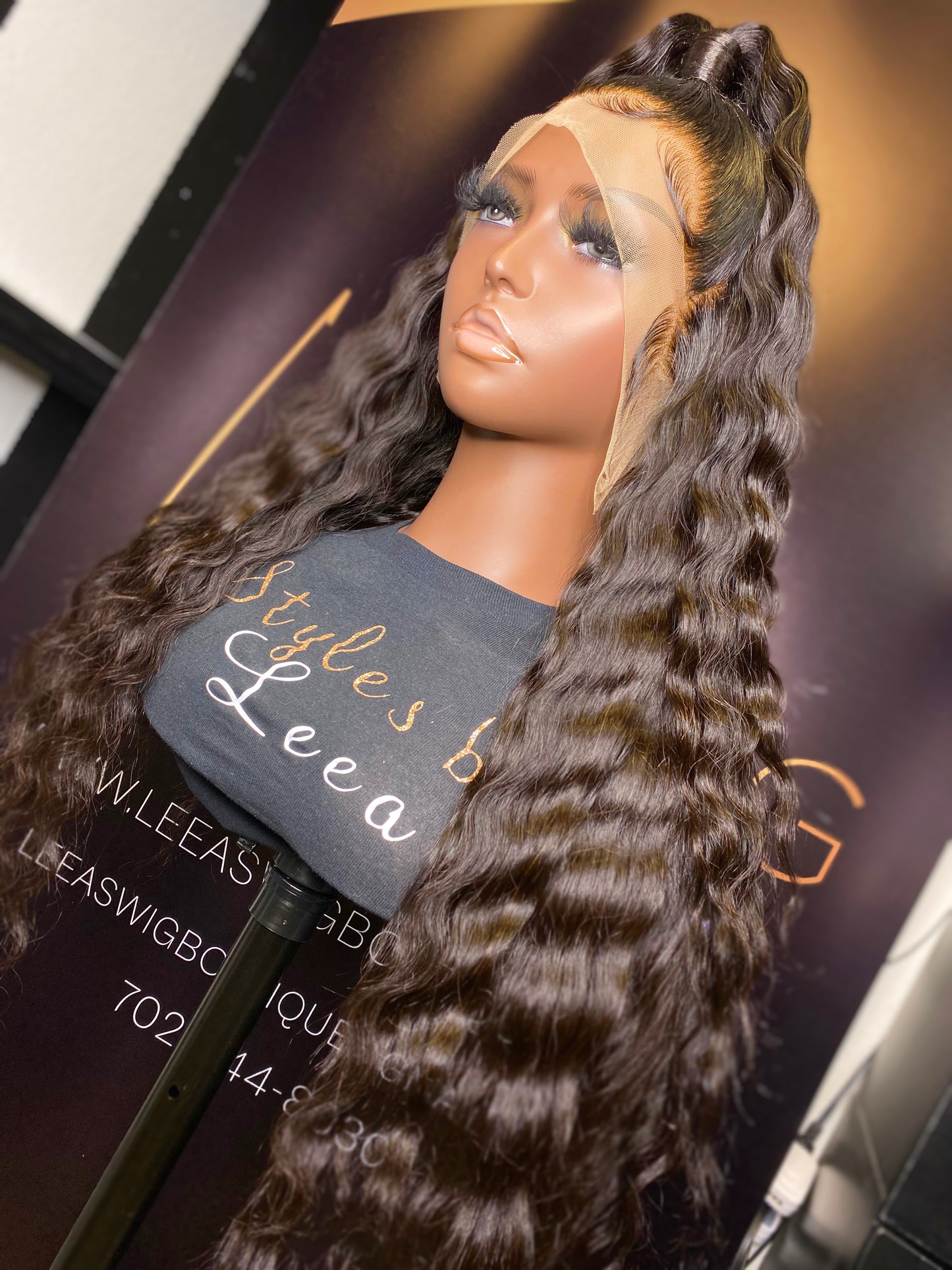 26 INCH FRONTAL HALF UP HALF DOWN LACE WIG NATURAL BLACK