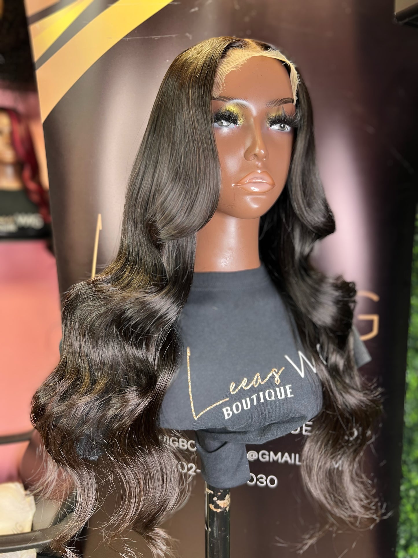 GLUELESS HD 5X5 CLOSURE WIG 22 INCH NATURAL BLACK