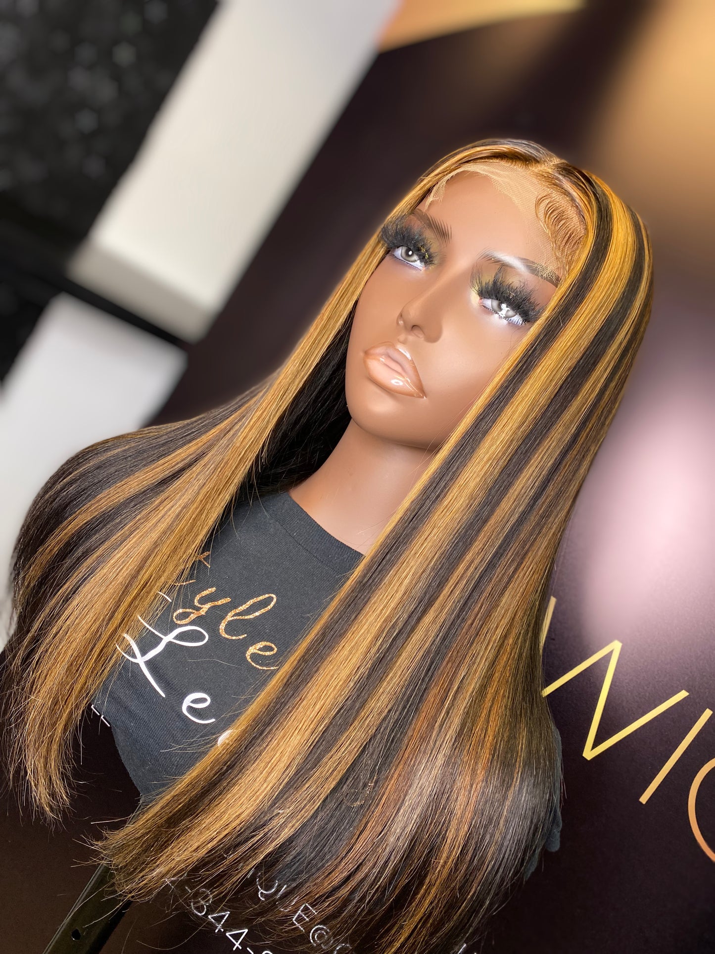 HD 4x4 LACE CLOSURE HIGHLIGHTS WIG
