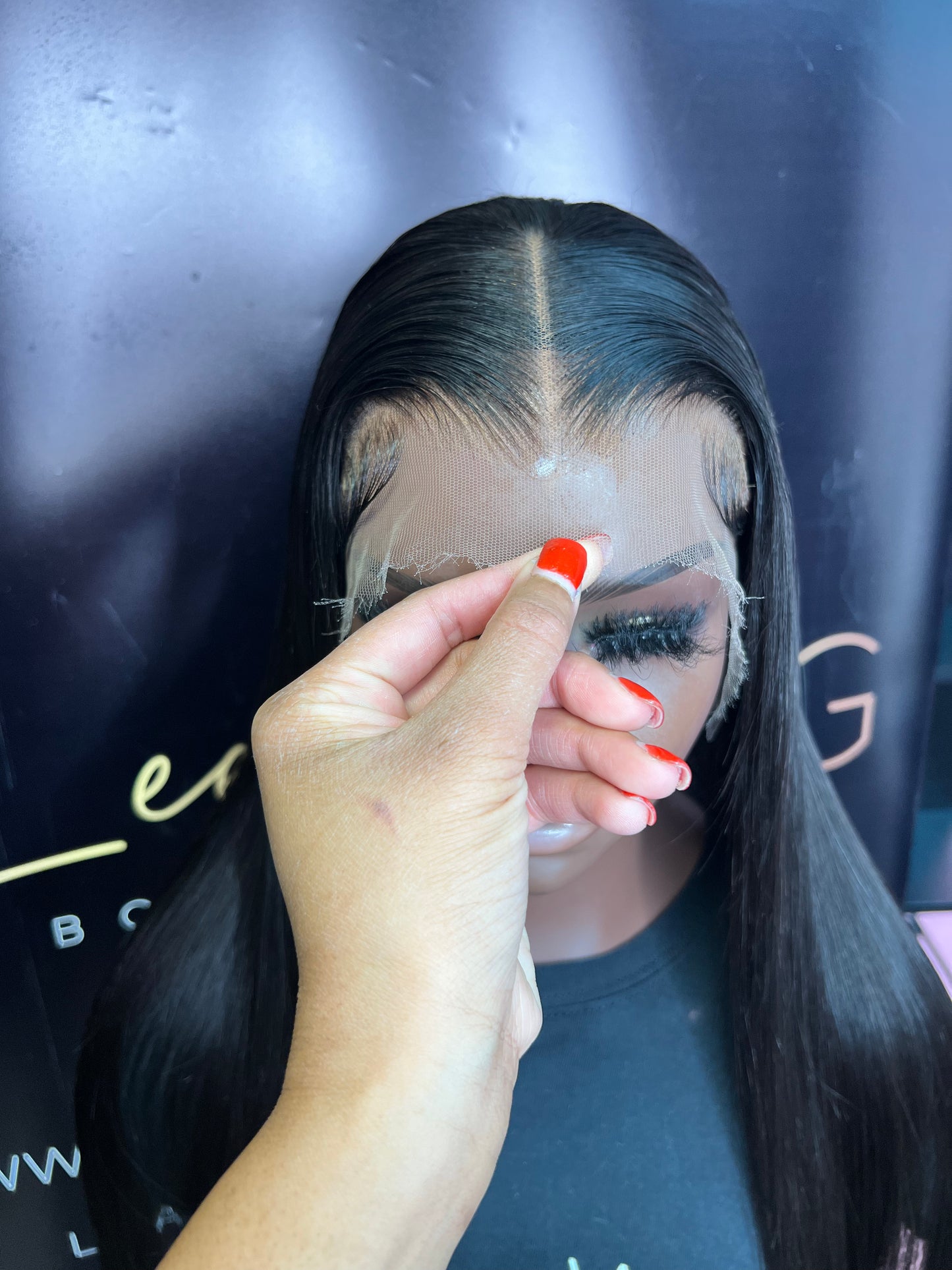 26 INCH HD NATURAL BLACK FRONTAL LACE WIG