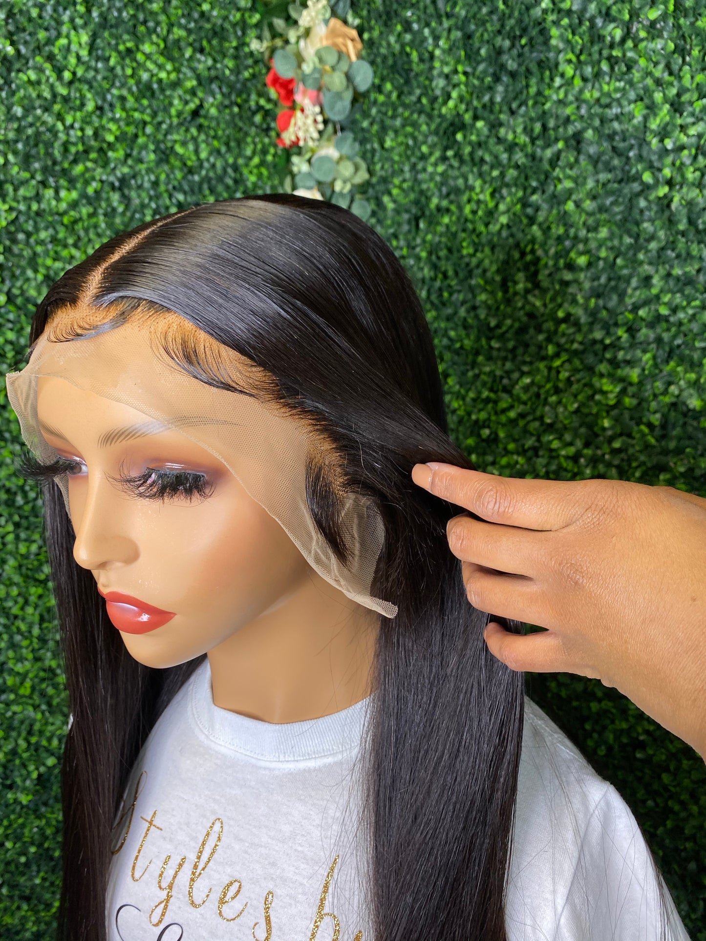 24 INCH FRONTAL LACE NATURAL BLACK WIG