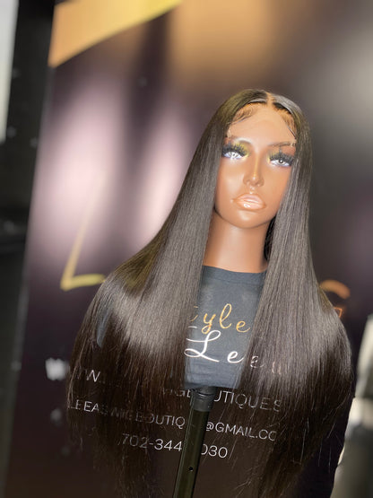 HD 5X5 CLOSURE WIG 22 INCH NATURAL BLACK