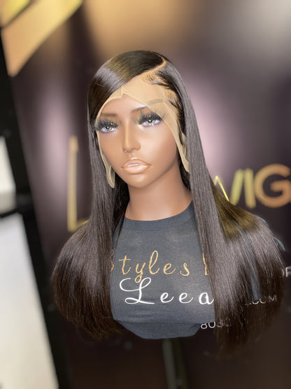 18 INCH LACE FRONTAL SWOOP SIDE PART WIG