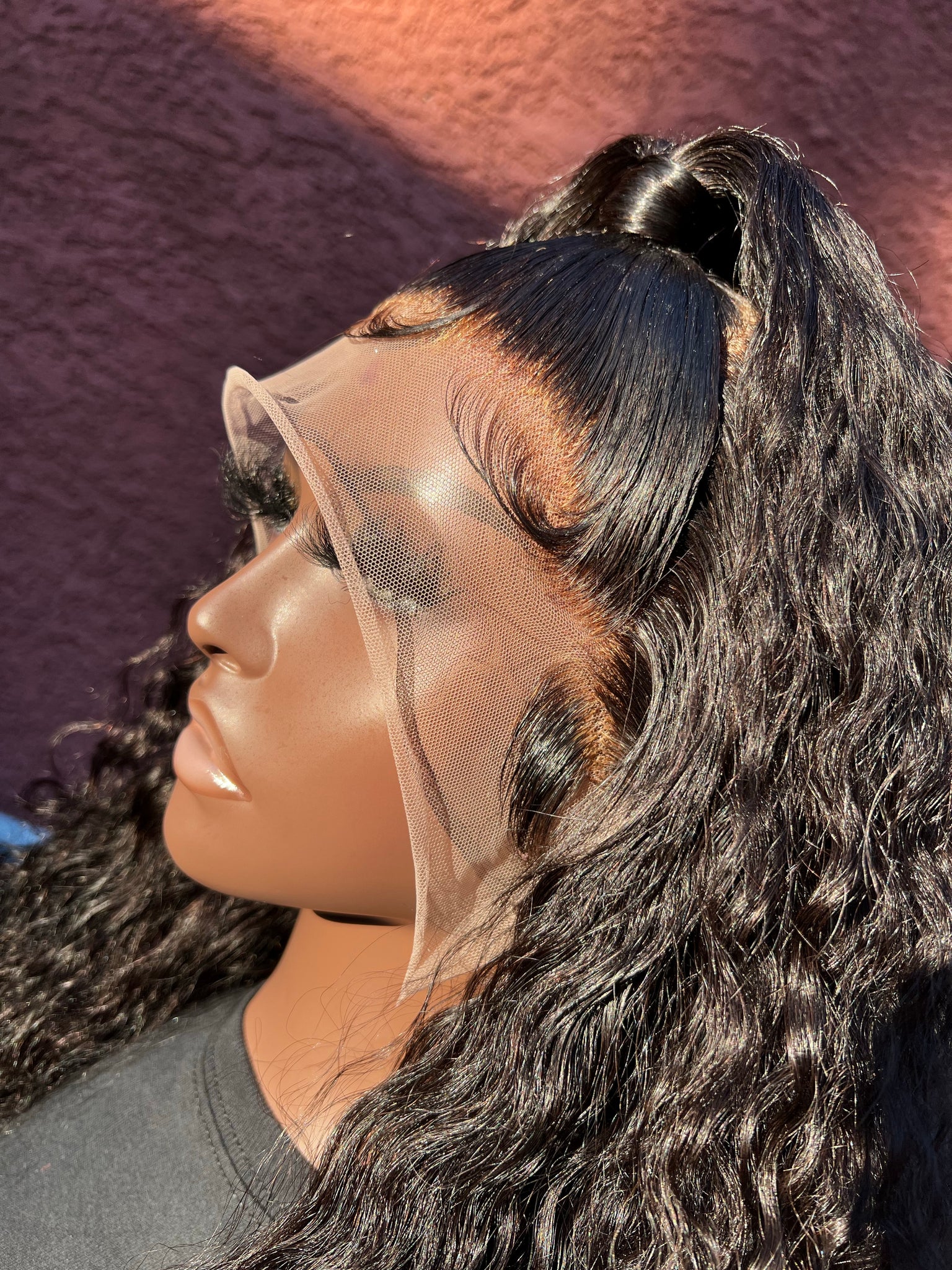 WATER WAVE HALF UP HALF DOWN LACE FRONTAL WIG 22 INCHES – Styles