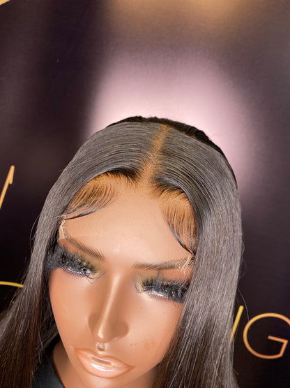 HD 5X5 CLOSURE WIG 22 INCH NATURAL BLACK