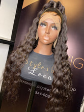 Load image into Gallery viewer, 26 INCH FRONTAL HALF UP HALF DOWN LACE WIG NATURAL BLACK
