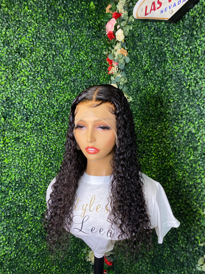 22 INCH FRONTAL LACE EXOTIC CURLY NATURAL BLACK WIG
