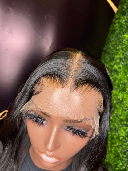 FISHTAIL 26 INCH HD JET BLACK FRONTAL LACE WIG